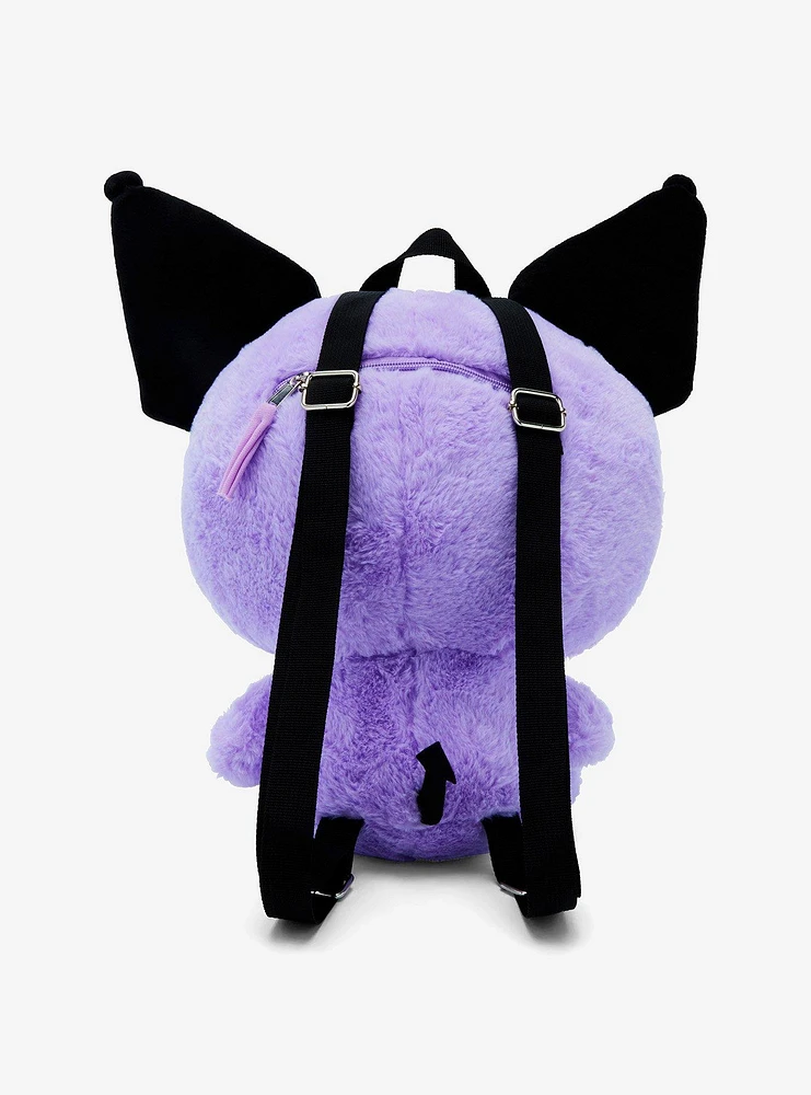 Kuromi Purple Bear Plush Mini Backpack