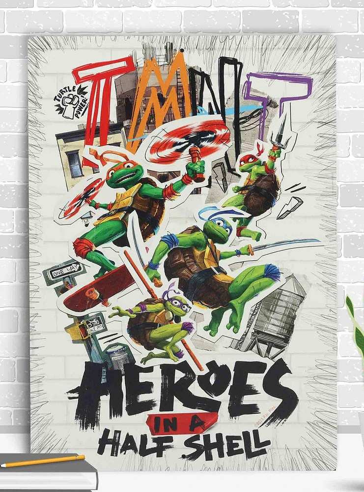 Teenage Mutant Ninja Turtles Heroes in a Half Shell Metal Wall Decor