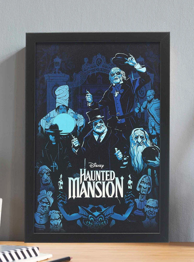Disney Haunted Mansion Character Collage Framed Wood Wall Decor