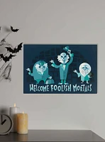 Disney Haunted Mansion Welcome Foolish Mortals Hitchhiking Ghosts Metal Wall Decor