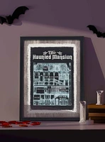 Disney Haunted Mansion Blueprint Framed Wood Wall Decor