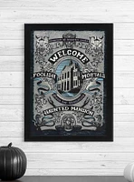 Disney Haunted Mansion Welcome Foolish Mortals Framed Wood Wall Decor