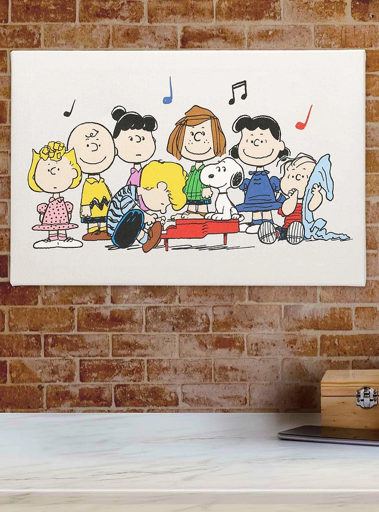 Peanuts Charlie Brown & Gang Singing Canvas Wall Decor
