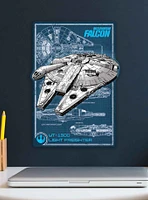 Star Wars Millennium Falcon Schematics Metal Wall Decor