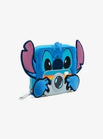 Loungefly Disney Lilo & Stitch Figural Stitch with Camera Small Zip Wallet - BoxLunch Exclusive