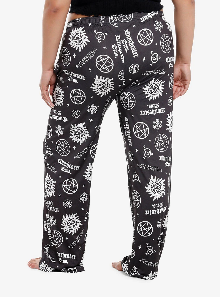 Supernatural Icons Pajama Pants Plus