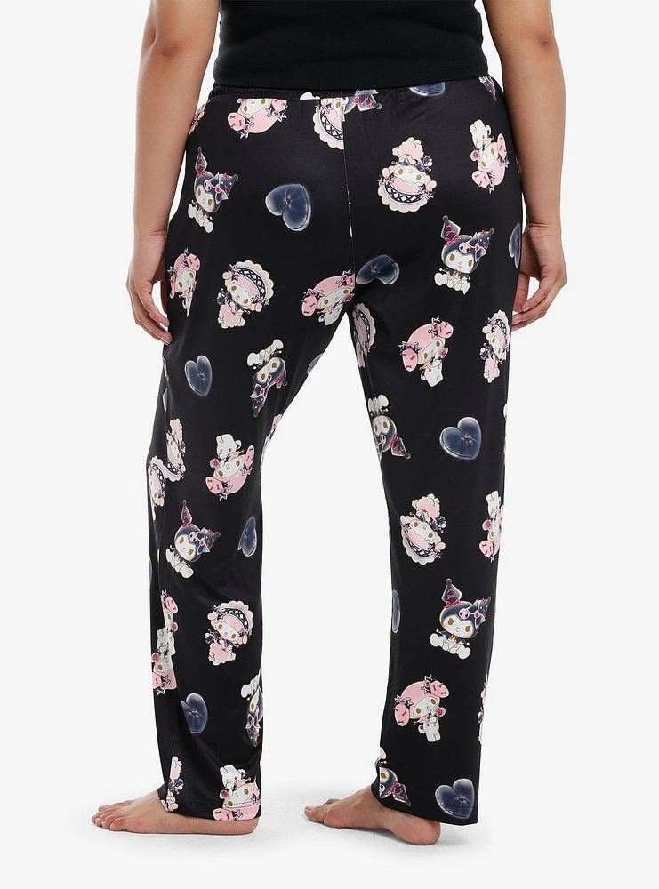 My Melody & Kuromi Cute Party Pajama Pants Plus