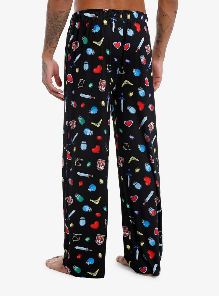 The Legend Of Zelda Icons Pajama Pants