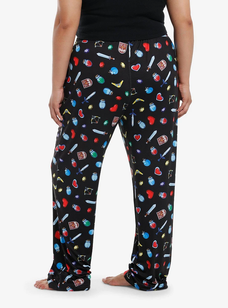 The Legend Of Zelda Icons Pajama Pants Plus