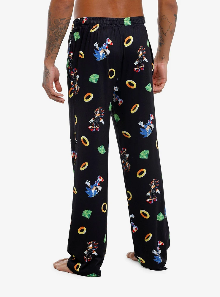 Sonic The Hedgehog & Shadow Ring Pajama Pants