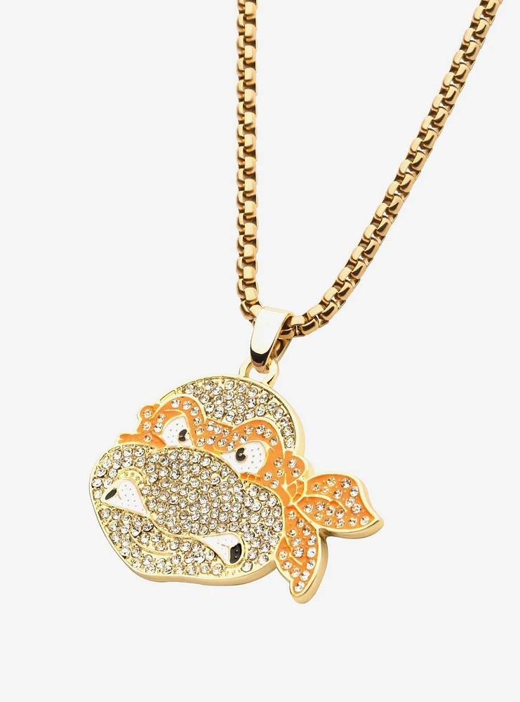 Teenage Mutant Ninja Turtles Michaelangelo Gold Plated Necklace