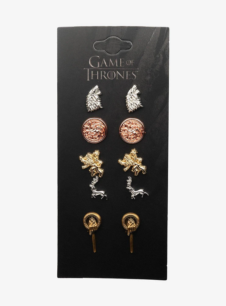 Game of Thrones House Sigil Stud Earring Set