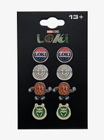 Marvel Loki TVA Stud Earrings Set