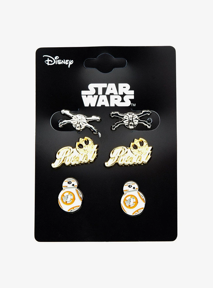 Star Wars Episode VIII: The Last Jedi Resistance Stud Earrings Set