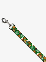 St. Patrick's Day Buttons Stacked Dog Leash