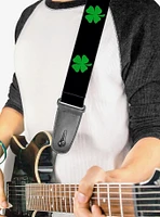 St. Patrick's Day Black Green Guitar Strap