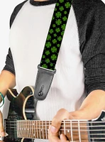 St. Patrick's Day Clovers Scattered Guitar Strap