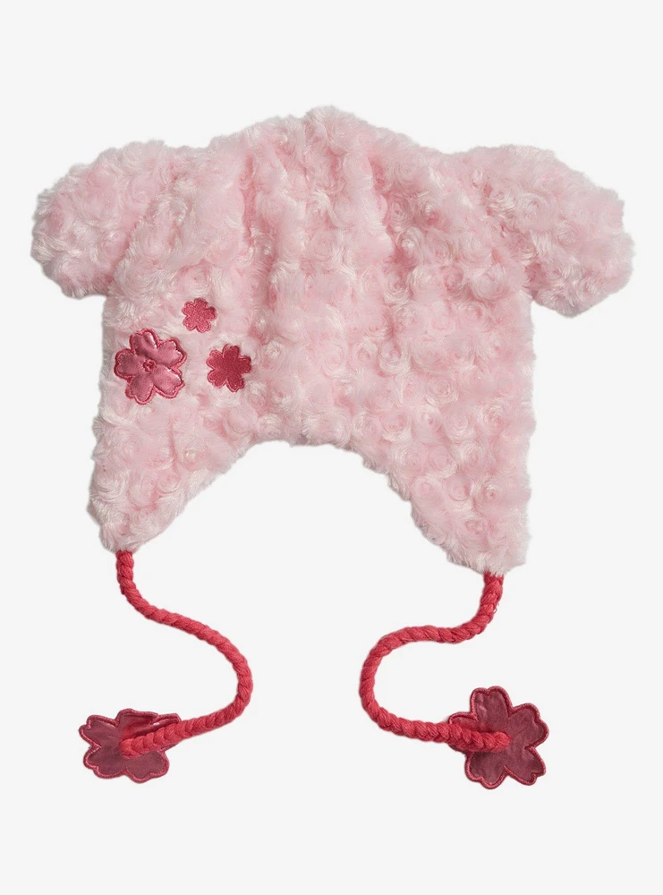 My Melody Sakura Fuzzy Tassel Beanie