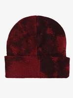 Ghost Face Peeking Red Wash Beanie