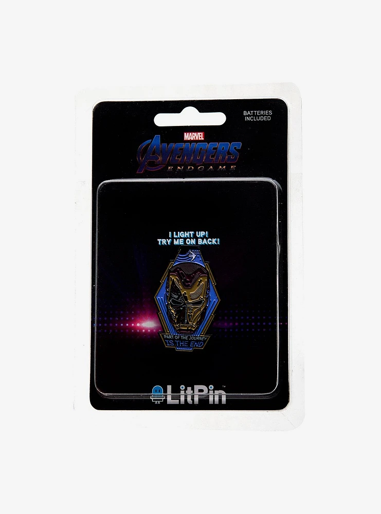 Marvel Avengers Endgame Iron Man Helmet Lightning Pin