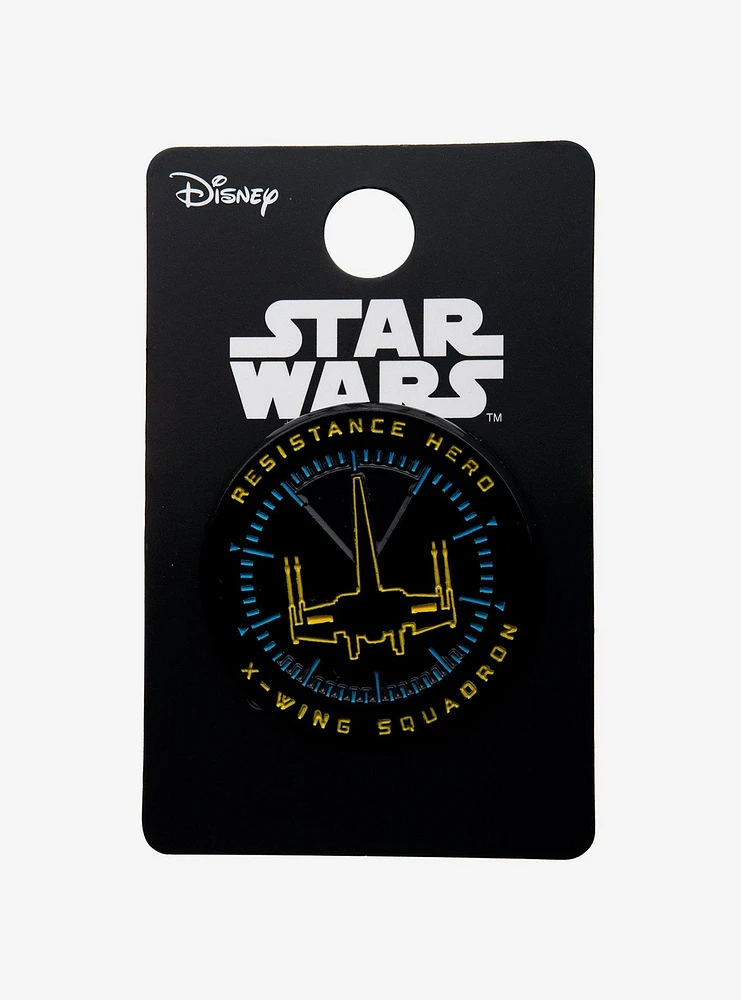 Star Wars Episode 9 Resistance Hero Glow In The Dark Base Metal Pin