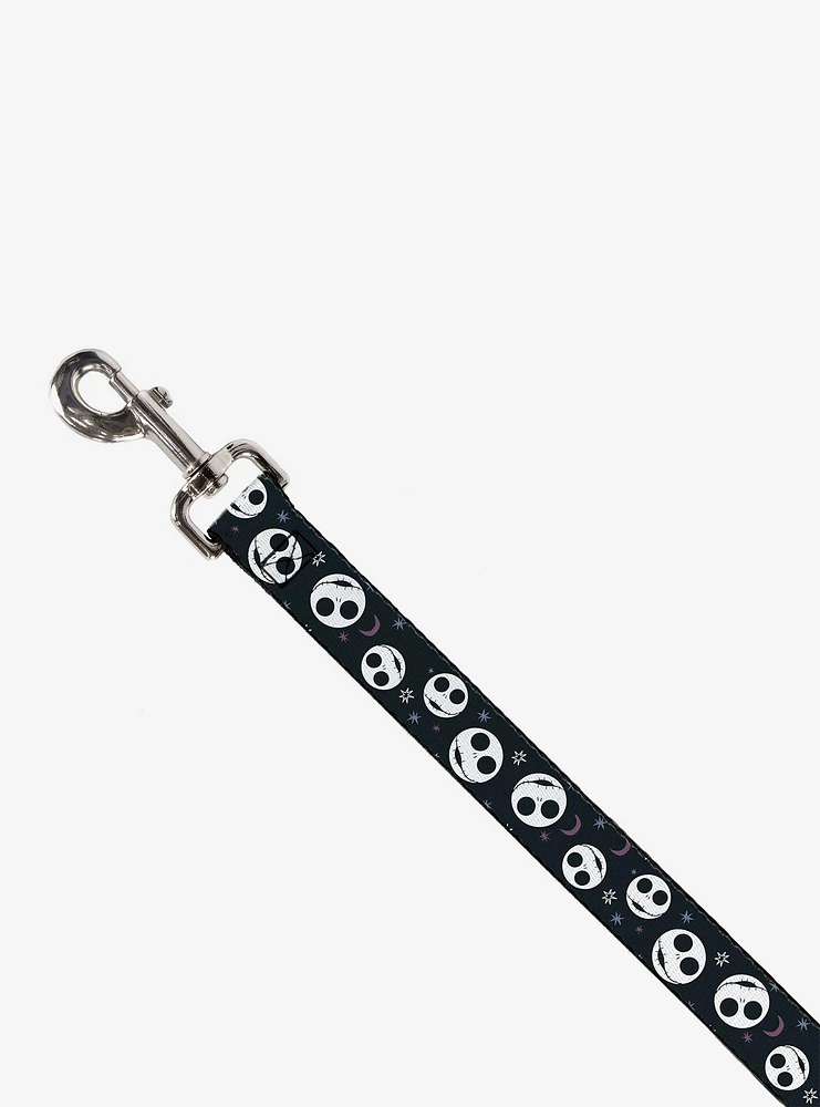 Disney Nightmare Before Christmas Smiling Jack Moon Stars Dog Leash