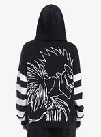 Death Note Ryuk Stripe Girls Oversized Waffle Knit Hoodie