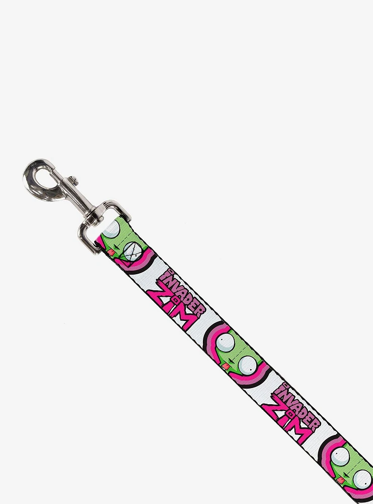 Invader Zim Title Logo and GIR Pose Close Up Dog Leash