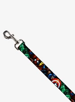 Marvel Superheroes Stacked Dog Leash