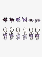 Kuromi Heart Bow Earring Set