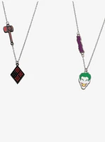 DC Comics Joker & Harley Quinn Best Friend Necklace Set