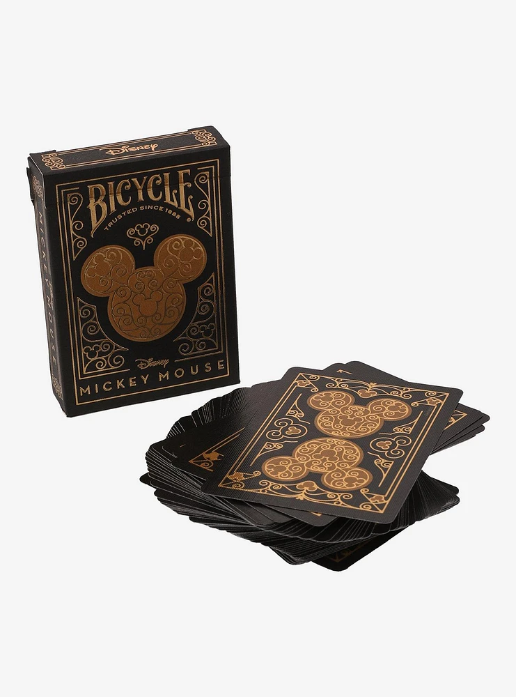 Bicycle Disney Mickey Mouse Black & Gold Playing Cards