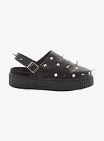 Strange Cvlt Black Grave Spike & Stud Sandals