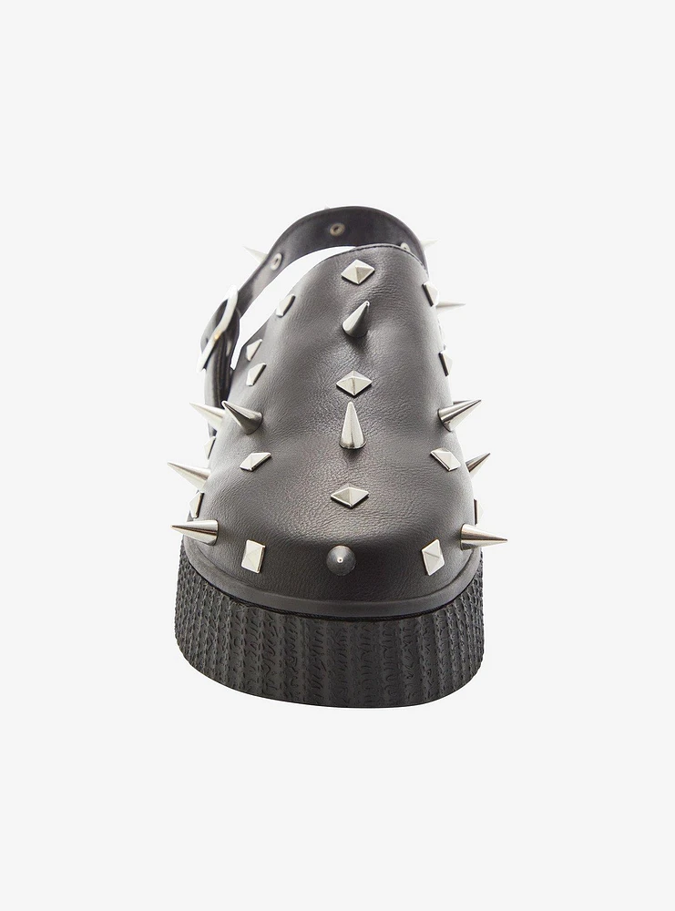 Strange Cvlt Black Grave Spike & Stud Sandals