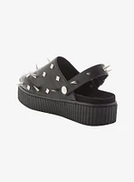 Strange Cvlt Black Grave Spike & Stud Sandals