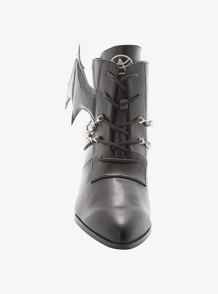 Strange Cvlt Black Nadja Bat Wing Booties