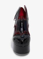 Strange Cvly Black Vampira Wing Heels