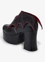 Strange Cvly Black Vampira Wing Heels