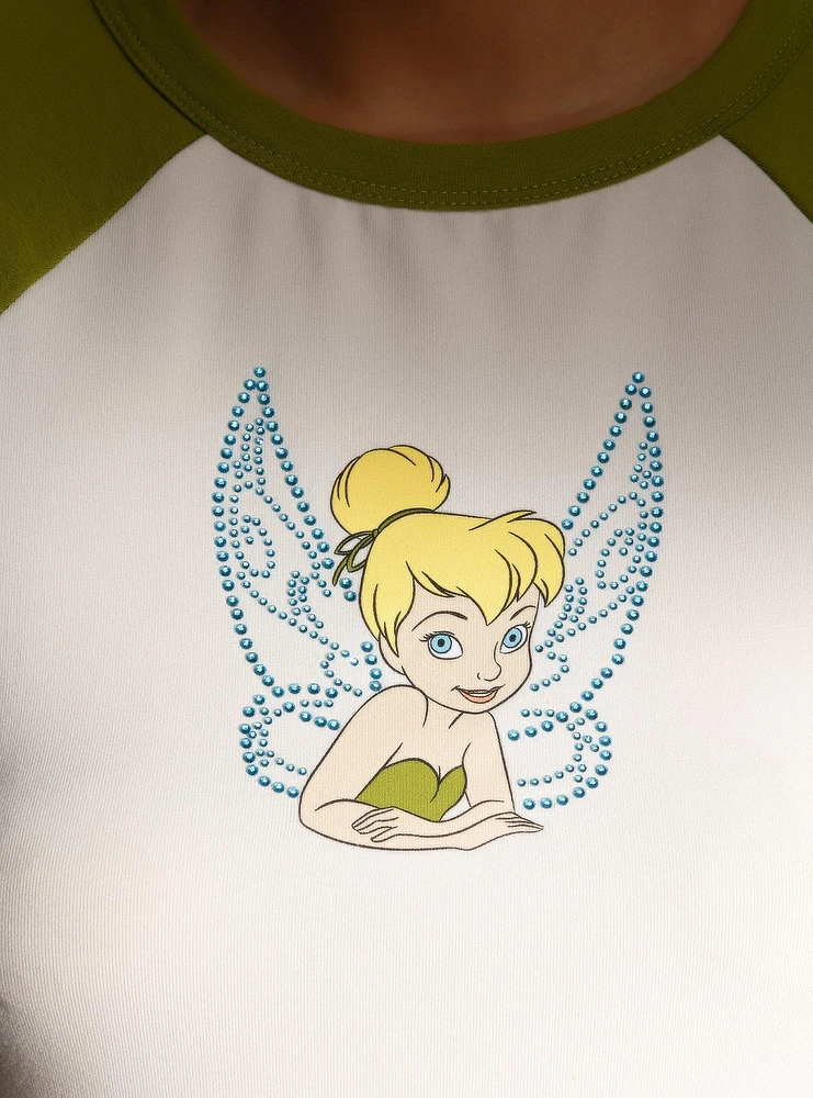 Disney Tinker Bell Rhinestone Girls Baby Raglan T-Shirt