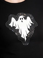 Rhinestone Glow-In-The-Dark Ghost Girls Baby T-Shirt