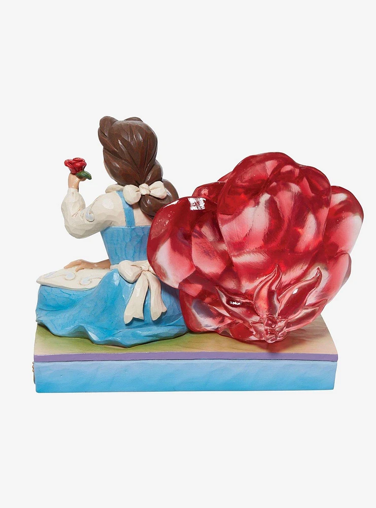 Disney Beauty and The Beast Belle Clear Resin Rose Figure