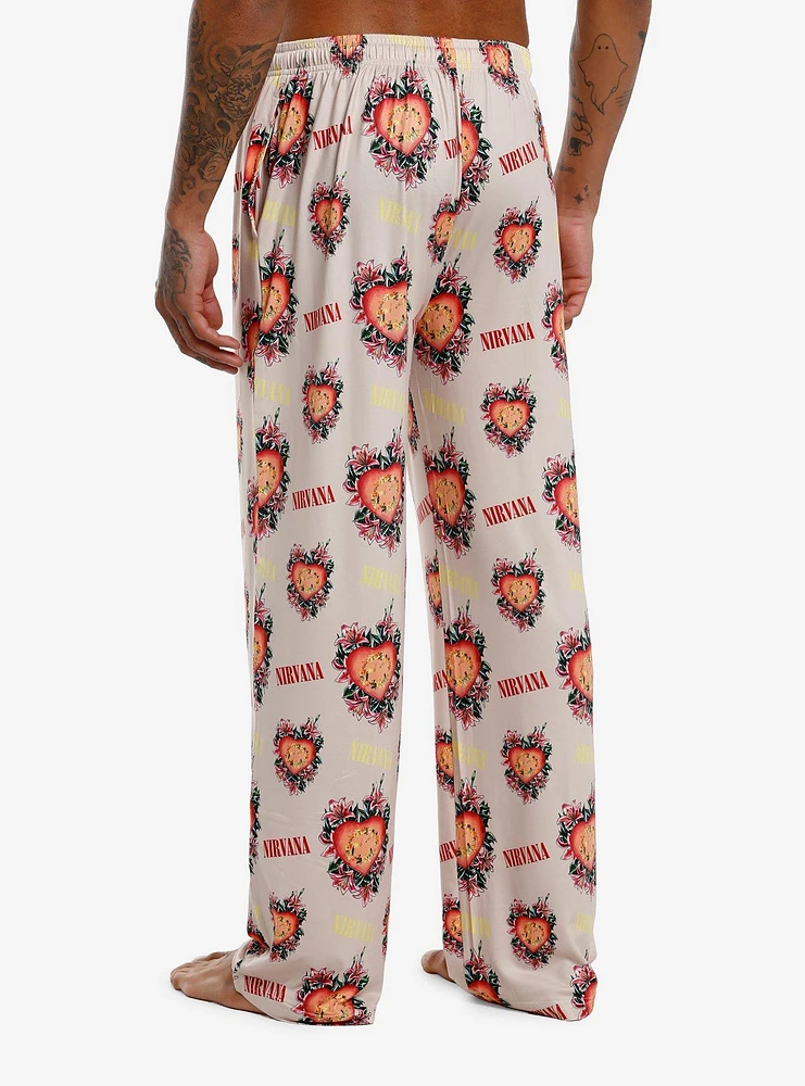 Nirvana Heart-Shaped Box Pajama Pants