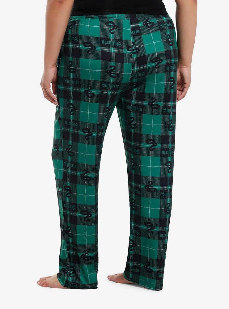 Harry Potter Slytherin Plaid Pajama Pants Plus