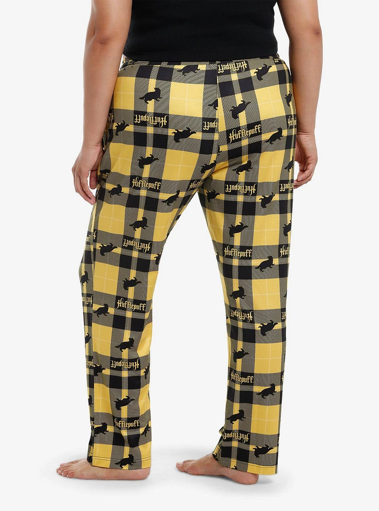 Harry Potter Hufflepuff Plaid Pajama Pants Plus