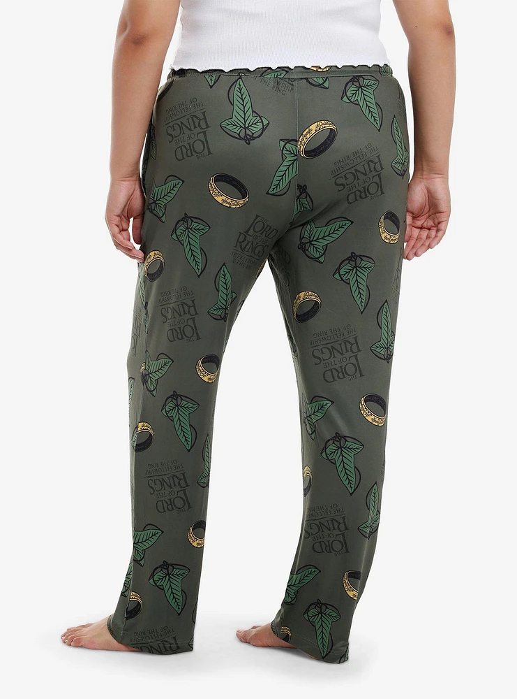 The Lord Of Rings Leaf & Ring Pajama Pants Plus