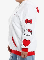 Hello Kitty 3D Ears Patch Girls Sherpa Hoodie Plus