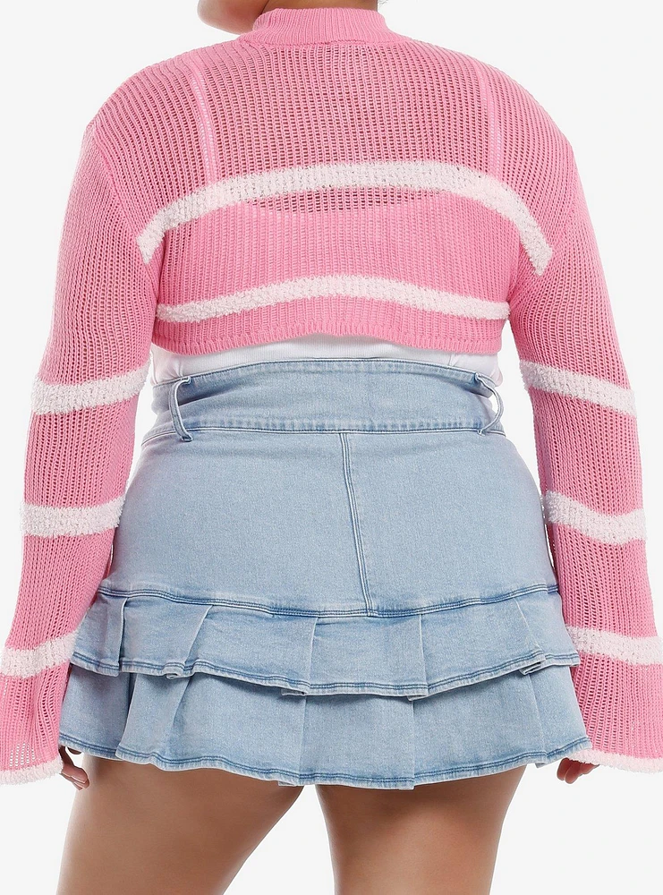 Hello Kitty Stripe Bolero Girls Crop Shrug Plus