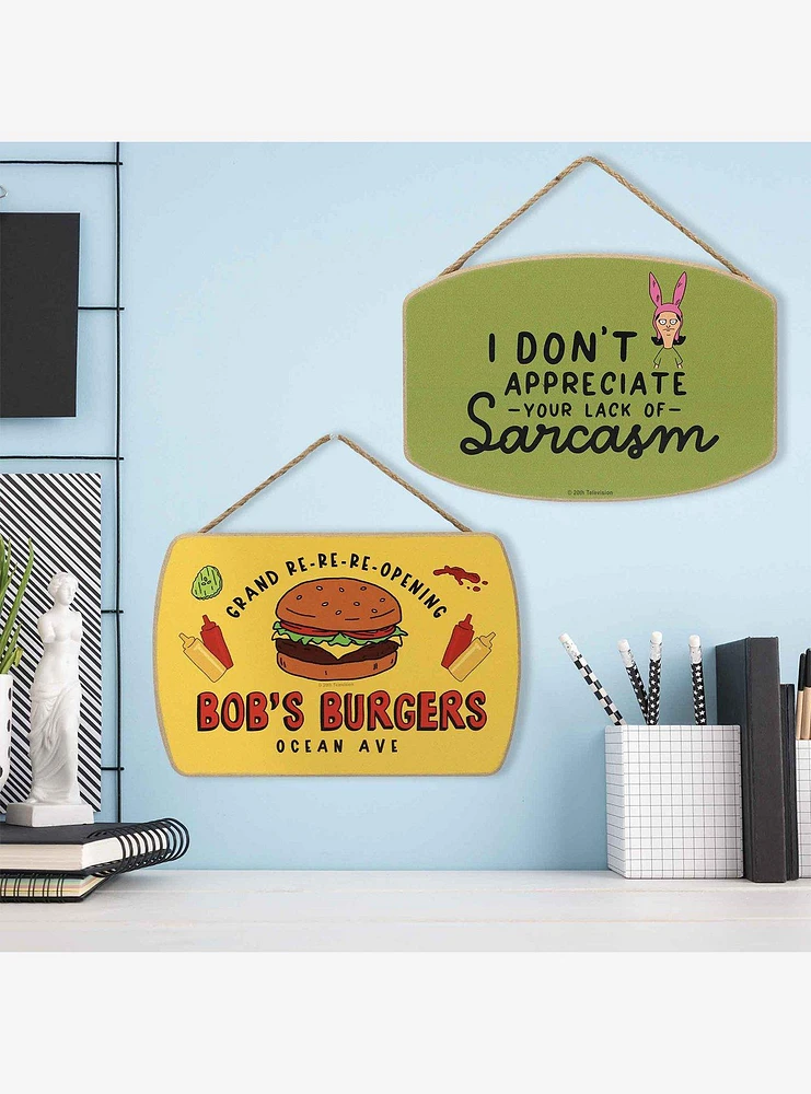 Bob's Burgers Grand Re-Re-Reopening Hanging Wood Wall Decor