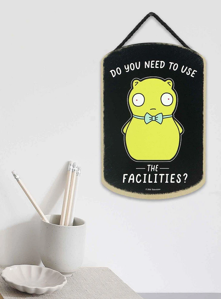 Bob's Burgers Use the Facilities Kuchi Kopi Hanging Wood Wall Decor