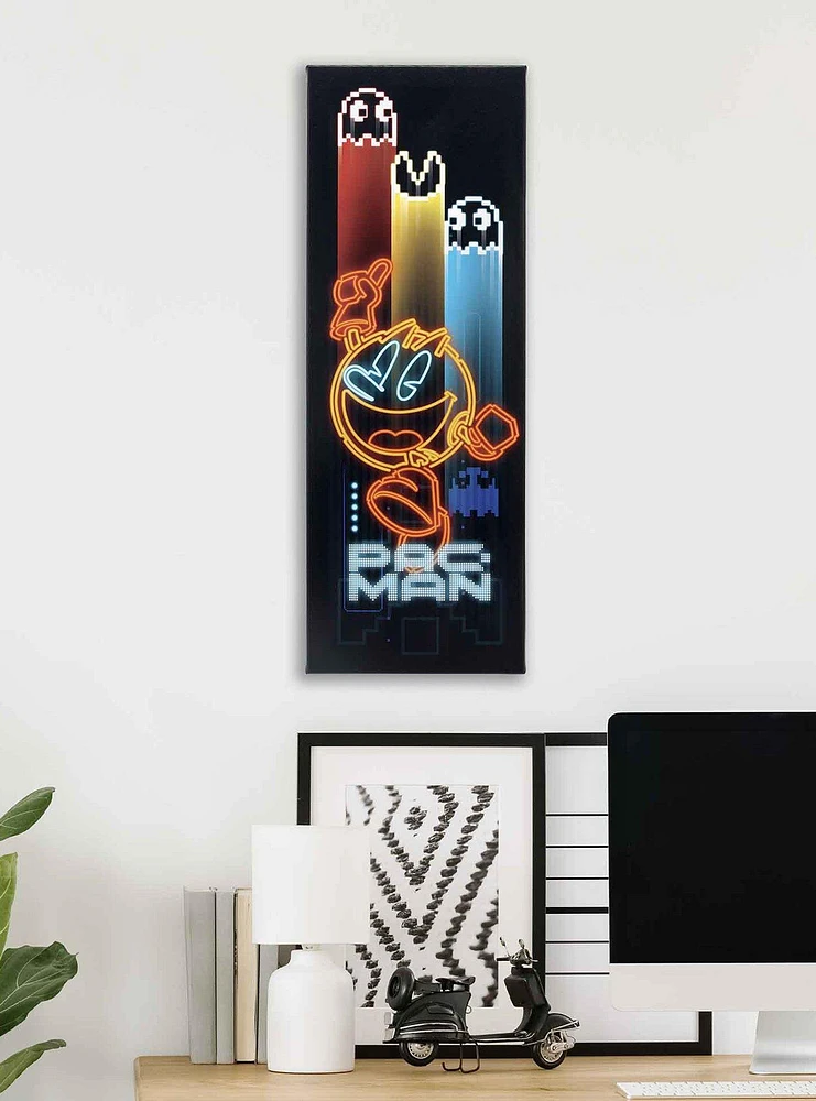 Pac-Man Neon Sign Motion Canvas Wall Decor